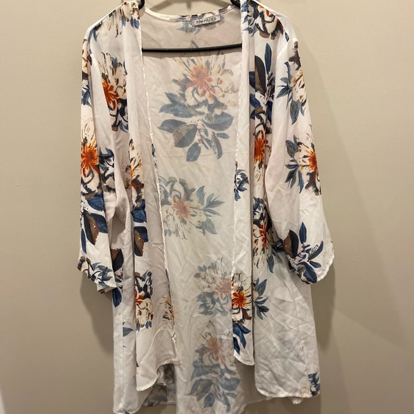 Pink Milly Sweaters - Pink Milly Floral Kimono